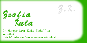 zsofia kula business card